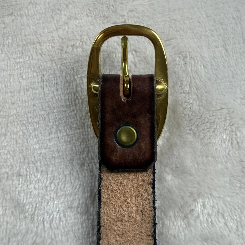 Braided Leather Belt Womens 40